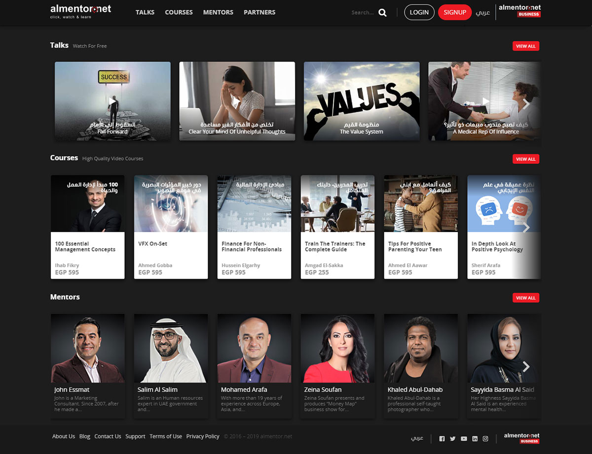 Almentor: An Arabic learning platform, with a positive return on its marketing in year one.